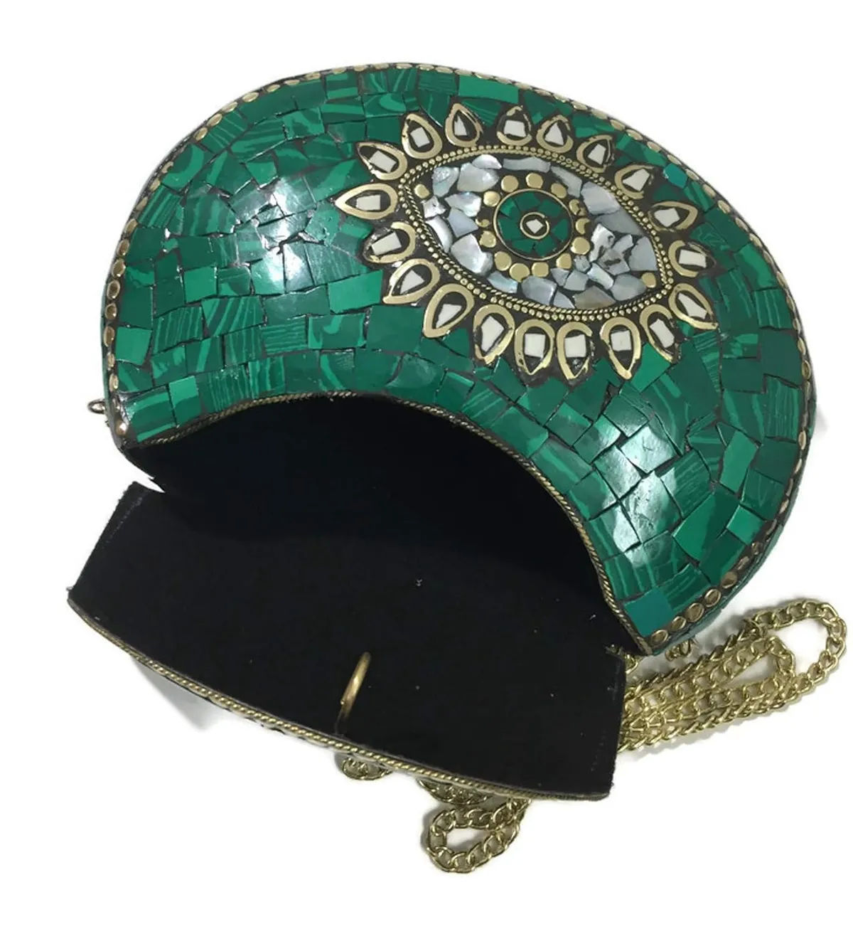 Silver Mosaic Metal Handbag for Stylish Women
